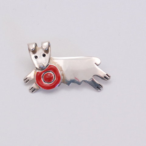 The Gray Goose — Frisbee Dog Sterling and Enamel Pin Frisbee Dog Sterling and Enamel Pin