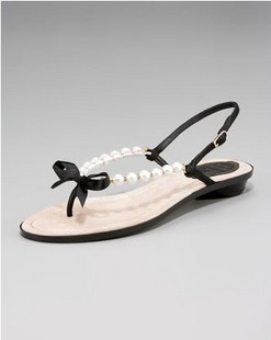 特 美国代购Rene Caovilla Sandal 蝴蝶珍珠凉鞋（小票/原盒）