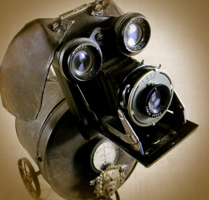  蒸汽朋克的机器人犬女王