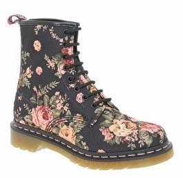  朋克女碎花花 Dr Martens 马丁靴 2色。