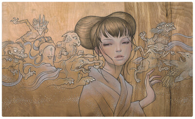 日裔美国插画家奥黛丽川崎 (Audrey Kawasaki) 插画