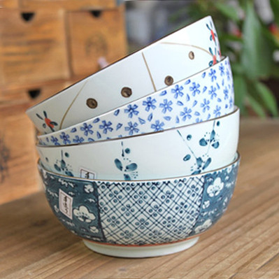 日式 和风 广口 陶瓷 餐具 碗 面碗 汤碗 套装 礼盒