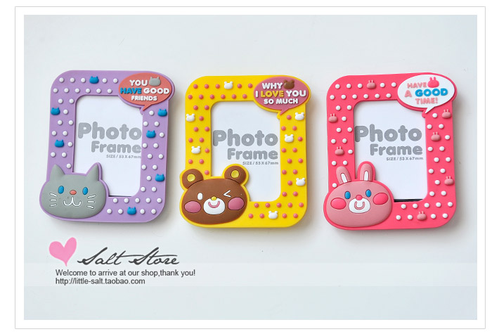 胶质卡通支架小相框~ 3款选!