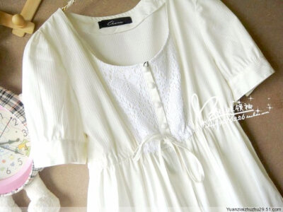 1-淑女巫1 2011经典款显瘦优雅公主蕾丝连衣裙娃娃衫-白色爆款
