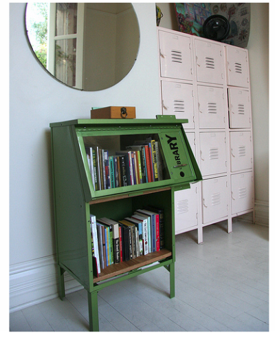 Repurposed Newspaper Stand Bookshelf