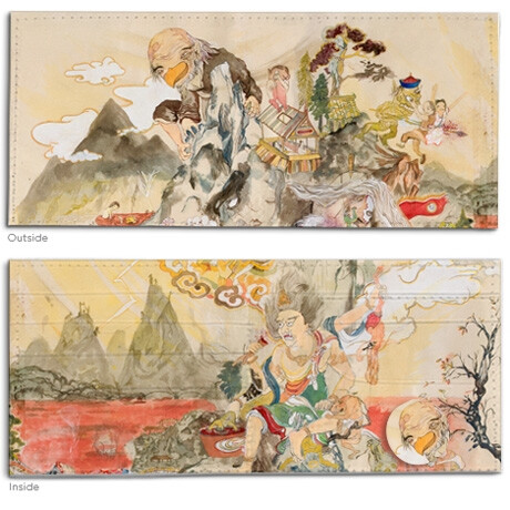 Howie Tsui 是一名出生在香港的加拿大艺术家，也搞音乐。艺术作品被加拿大艺术银行理事会收藏。这个钱夹内外图案不同，都是类似于复兴传统绘画的风格。