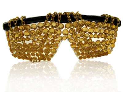 CLEOPATRA Studded and Chained Safety Glasses by robotsforeveryone CLEOPATRA Studded and Chained Safety Glasses