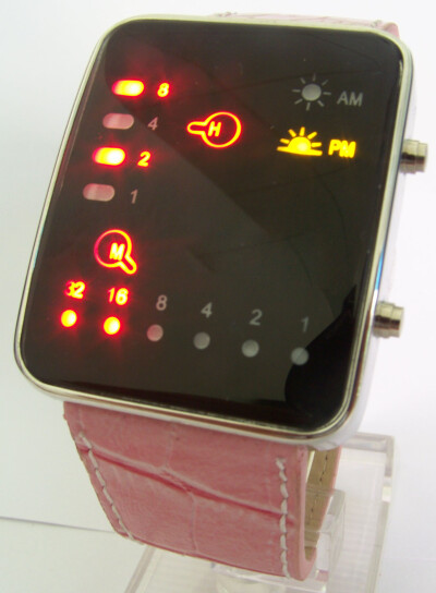 韩版高亮二进制LED手表、超炫二进制LED表，送表盒