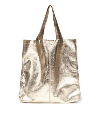 METALLIC SHOPPER - 银光闪闪的包 - ZARA United States