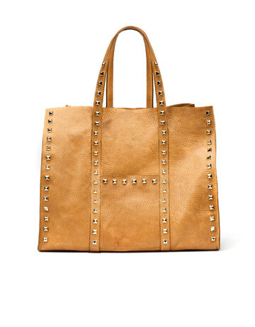 STUDDED LEATHER SHOPPER - 皮革包包，喜欢上面的铆钉- ZARA United States