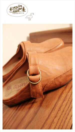 日本官网同步销售苍井优森女系侧面搭扣手工包边单鞋  日系清新风