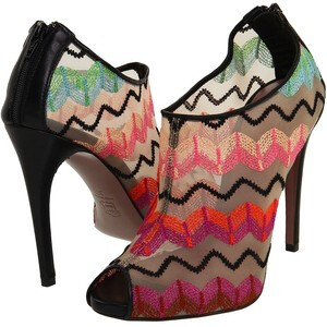 Missoni Peep Toe Bootie Mesh - 透明彩色高跟鞋