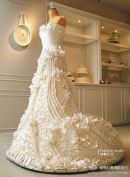 婚纱蛋糕 这是蛋糕哟！！
