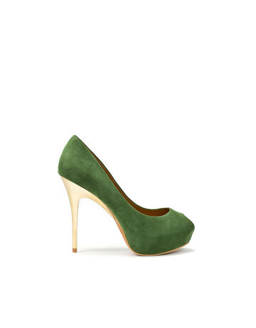 PEEP TOE WITH INTERNAL PLATFORM - 绿色的这款色调真好啊~！- ZARA United States