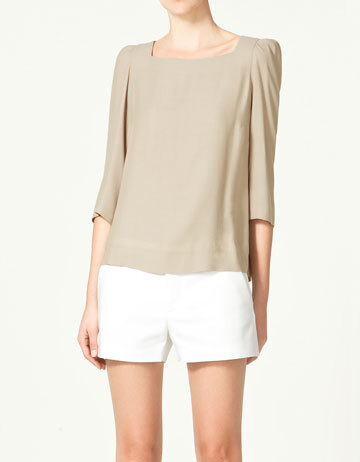 TOP WITH ZIP AT THE BACK -夏日简约淡雅的颜色~！~ - ZARA United States