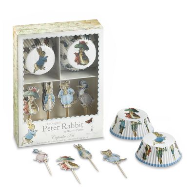 啊 太可爱了 可以做个兔子纸杯的蛋糕 然后插上兔子小旗~ Peter Rabbit Cupcake Decorating Kit | Williams-Sonoma Peter Rabbit Cupcake Decorating Kit