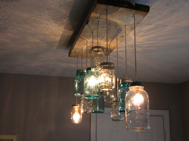 Mason Jar Chandelier - wanelo