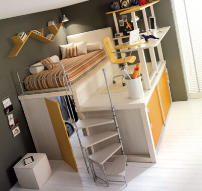 Lofted Space-Saving Furniture for Bedroom Interiors | Designs &amp; Ideas on Dornob - wanelo