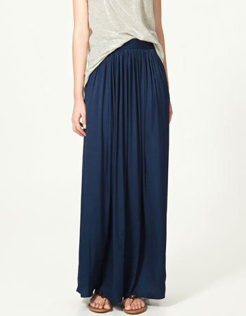 LONG SKIRT -高贵优雅的深蓝色裙子，很好看 - ZARA United States