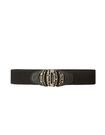 ELASTICATED BELT - 黑色腰带显得非常简约 - ZARA United States