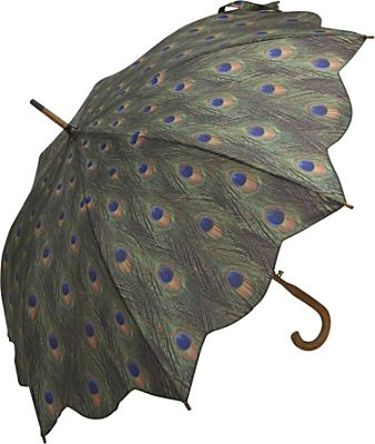 好招摇的孔雀伞 长柄伞 Galleria Peacock Auto Open Stick Umbrella