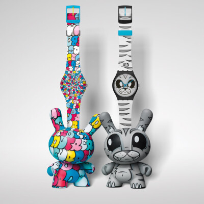 Kidrobot X Swatch跨界Dunny公仔手表套装细节曝光~