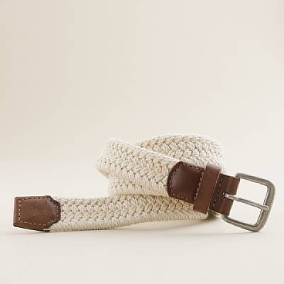 Men&#39;s accessories - belts - Cotton braided belt - J.Crew Cotton braided belt