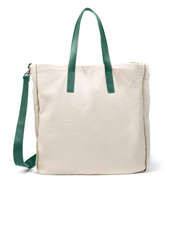 SHOPPER WITH COLOURED HANDLES - 简约的绿色单肩包 - ZARA United States