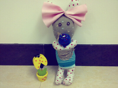 我做的小兔子 很惹人爱