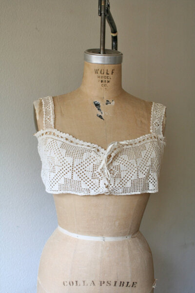 antique CROCHET bralette by nocarnations on Etsy