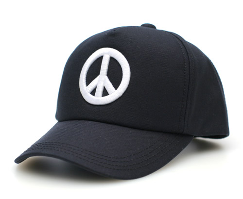 简单 好看 反战 帽子CAP5 PEACE EMB CAP NAVY ($100-200)