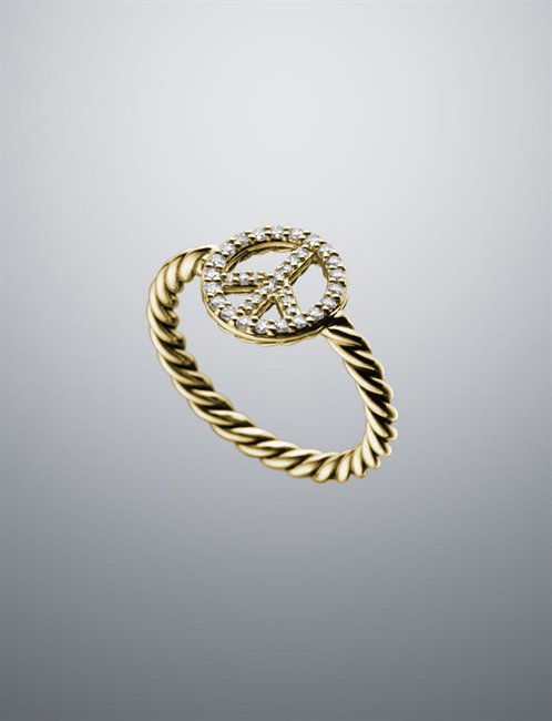 好看好看好看的戒指 David Yurman | Women | Rings: Pave Diamond Peace Sign Cable Collectibles Ring