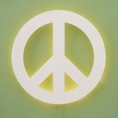 反战灯墙壁灯whitepeacesignwalllight