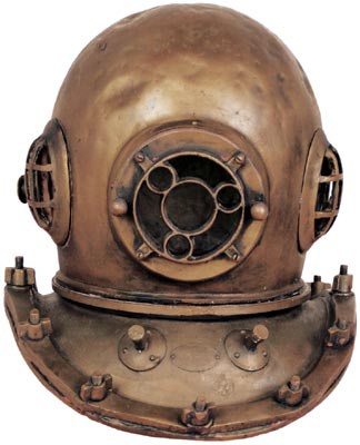鱼族的噩梦杀手么不要再开玩笑了！！ BrassBinnacle.com: Polystone Antique Finish Dive Helmet ($100-200)
