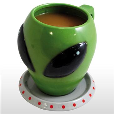 美不胜收的杯子~ THE ALIEN CUP AND SAUCER MUG alien mug, alien cup, alien saucer