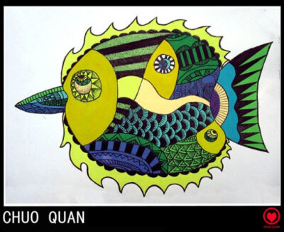 插画 green fish 啜泉CHUO QUAN - wowsai哇噻网