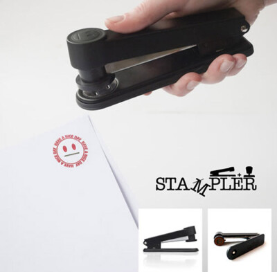 Stampler 微笑图章订书机 | IDSOO stampler.jpg 由设计师 Phil Jones 为 Suckuk 设计的订书机，和普通的订书机不同的是，它会在订书针的旁边盖上一个可爱的笑脸，而订书针正好是嘴巴，相当有趣。