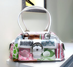 飘家*外单牛货 超好质感 拼色多材质夏日单肩女包~~