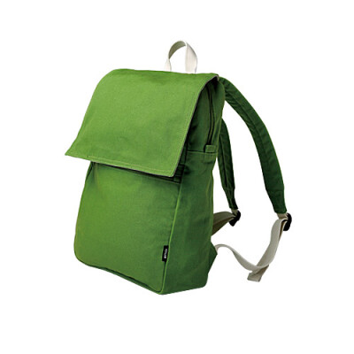  绿色帆布背包