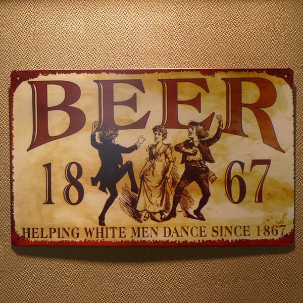 酒吧铁皮画 酒吧装饰品 复古铁皮画 1867啤酒