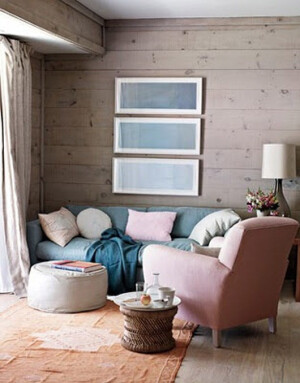 LOOVE the art and palette of this beach house