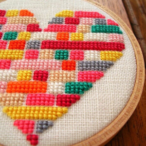 Handmade Stitched Heart