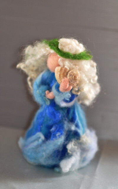 Needle Felted Wool FairySea fairyWaldorf inspired by darialvovsky 毛毡玩偶