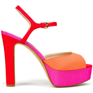 Neon Canvas Platform Sandal - Zara - Polyvore Neon Canvas Platform Sandal - Zara