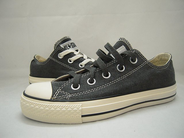 【匡威正品】2011converse 新款 新纤维牛仔黑 低帮 122030