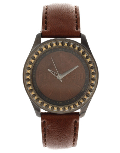 英國代購Firetrap正品復古vintage古銅鉚釘牛皮手錶FT1051BG