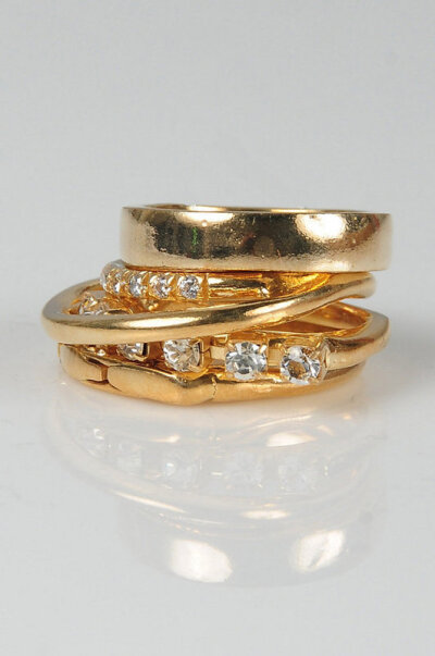 Iosselliani Multi Gold Rings in Gold