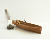 Mari Martin&#39;s Favorites on Etsy Wooden Rowboat, Hand Carved, Re-purposed Nautical Desk Display