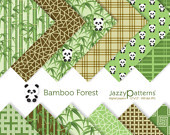 Mari Martin&#39;s Favorites on Etsy Bamboo Forest digital scrapbooking paper pack DP077