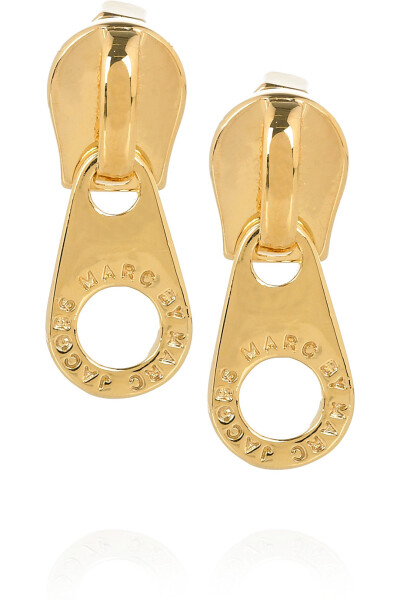 Marc by Marc Jacobs | Zip It brass stud earrings | NET-A-PORTER.COM